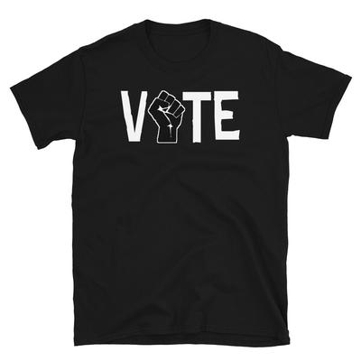 Georgia Stoppt Wählerunterdrückung Schwarze Faust Wählen Kurzarm Unisex T-Shirt