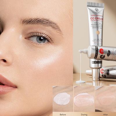 White Foundation Makeup High Coverage Waterproof Color Change Brigh CC Cream Face Concealer BB Cream Korean Makeup Base Cosmetic