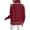 Cozy Fall and Winter Fashion Women's Elegant Knitted Thick Warm Hoodie Color Blocked Half High Collar Versatile Striped Sweater Jumper