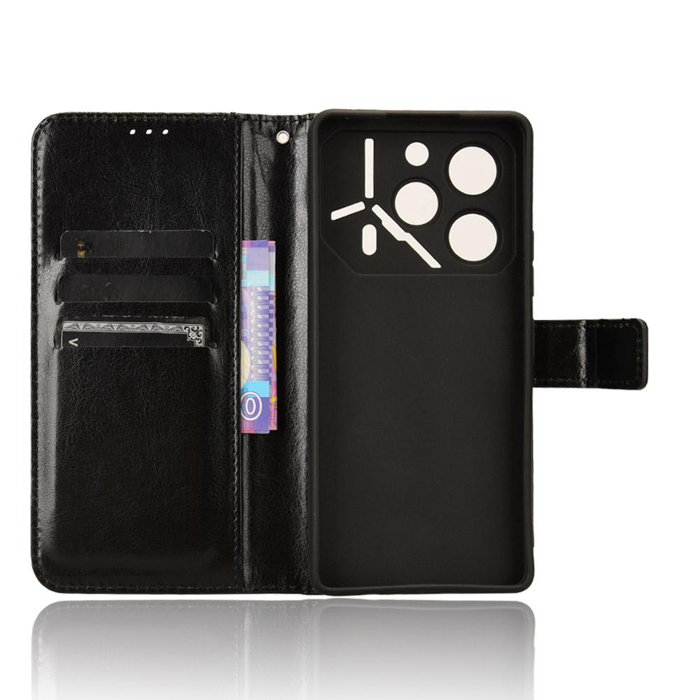 For TECNO Pova 6 Pro 5G LI9 Case Crazy Horse Texture Wallet Leather Phone Cover