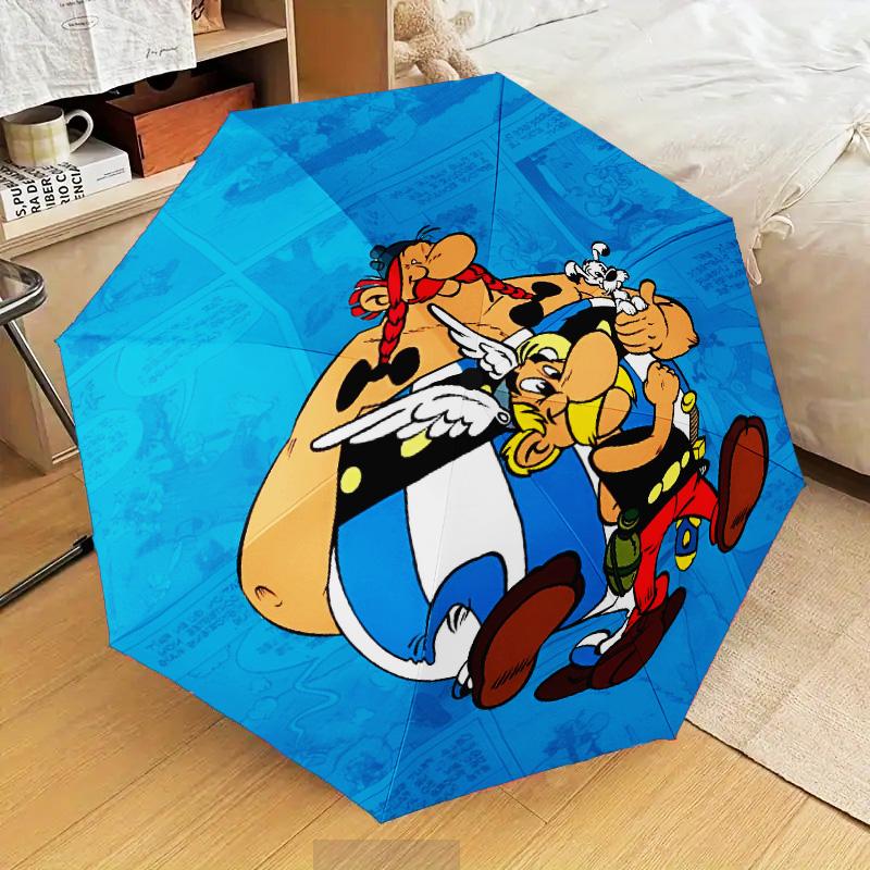 Asterix Friends Umbrella Folding umbrella, automatic umbrella 8-Frame for Travel, camping Use Gift for Halloween Christmas