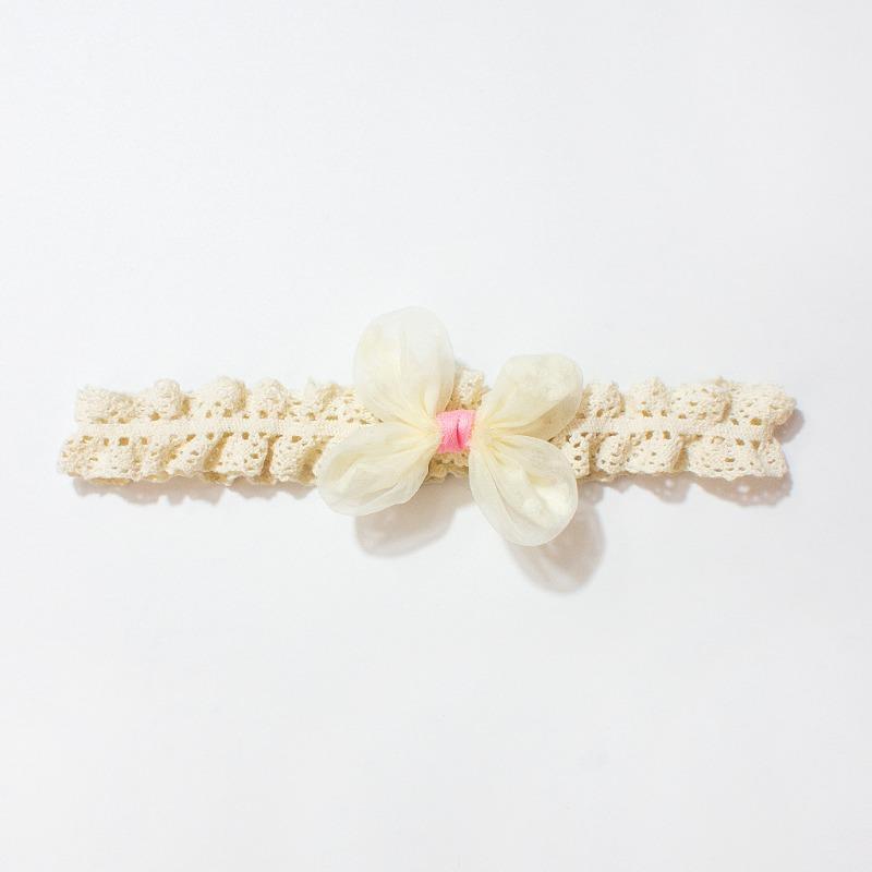 New Baby Head Flower, Lace Bow Baby Elastic Fontanelle Headband, Children's Headgear