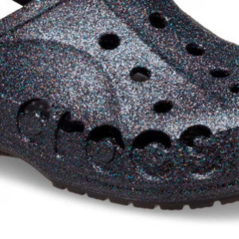 Baya Glitter Clog Bk For Crocs