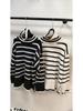 Women's High-Neck Striped Sweater - Japanese & Korean Style, Loose Fit Knit Top