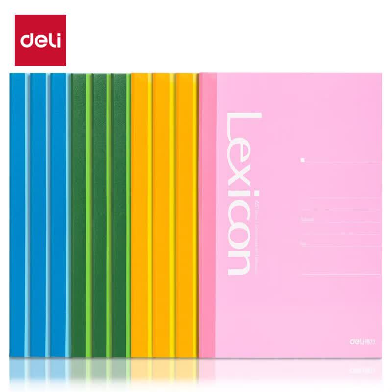 Deli A5 60-Sheet Soft Cover Notebooks, 10-Pack