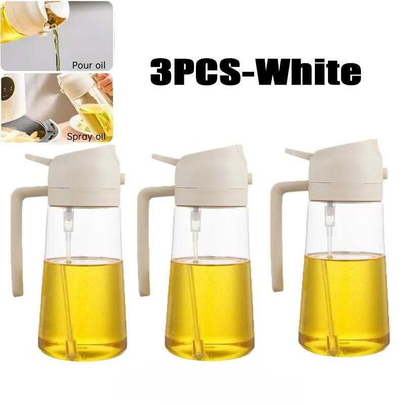 2in1 470ml Plastic Spray Oil Sprayer Bottle Spray Oil Dispenser Oil Jar Cruet BBQ Kitchen Baking Roasting Picnic Kitchen Tool