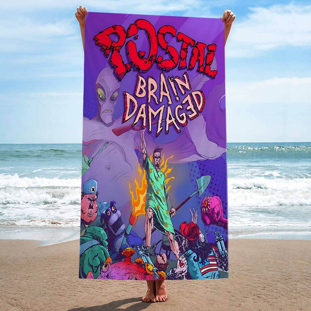 The Postal 4 Dude Klassisches Schießspiel FPS-Spiel Große Mikrofaser-Strandtücher Schnelltrocknendes Handtuch Sandstrandtücher Poolhandtuch