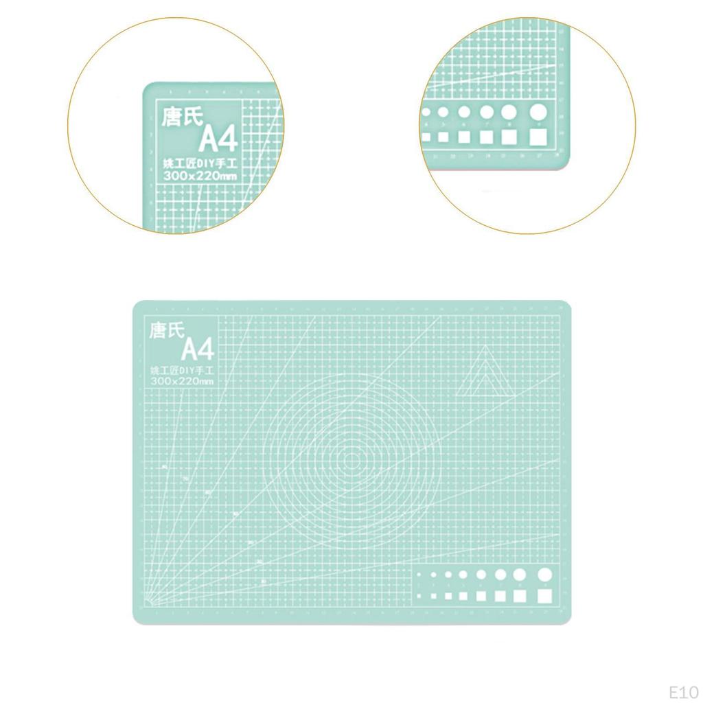 Cutting Pad Double Sided Gridded Table Protector PVC Material Clear Measurement Lines