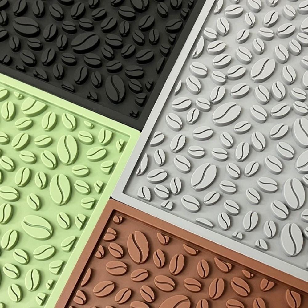 Silicone Coffee Bean Mat Waterproof Non-slip Drainage Mat Thermal Insulation Coffee Accessories Bar Counter Mat Coffee Bar