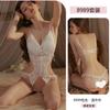 Original Erotic Underwear, Sexy butterfly Lace Seductive open-crotch Jumpsuit, Women's Hot See-through pajamas 8989