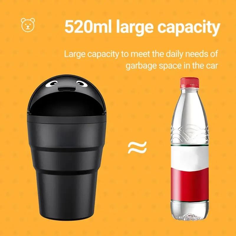 Swing-Lid Car Trash Can, Leakproof & Spill-Proof with One-Hand Opening, for Cars, SUVs and Trucks