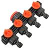 Hot Garden 4 Way Tap Connectors Hose Pipe Splitter Plastic Drip Irrigation Water Connector