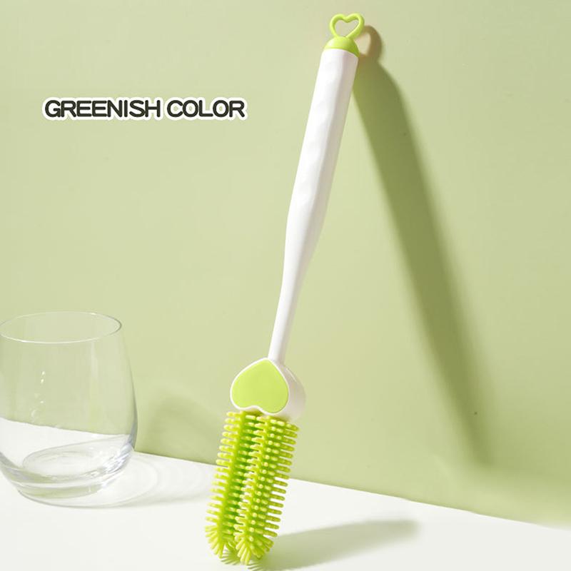 

Силиконовая щетка для бутылок с молоком, длинная ручка, щетка для чистки стаканов с водой, многофункциональный кухонный инструмент для чистки