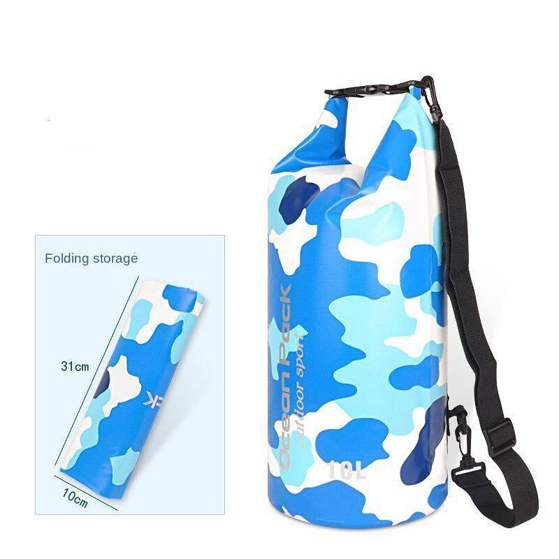 Waterproof Dry Camouflage Bag for Diving PVC Camouflage Waterproof Backpack Portable Outdoor Sport Rafting Bag 2L 5L 10L 15L 20L 30L