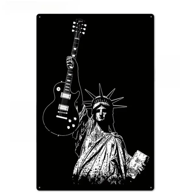 Vintage Rock N Roll Band Plaque Metal Tin Signs  Wall Decoration Art Posters for Man Cave Home Cafe Garden Club Bar