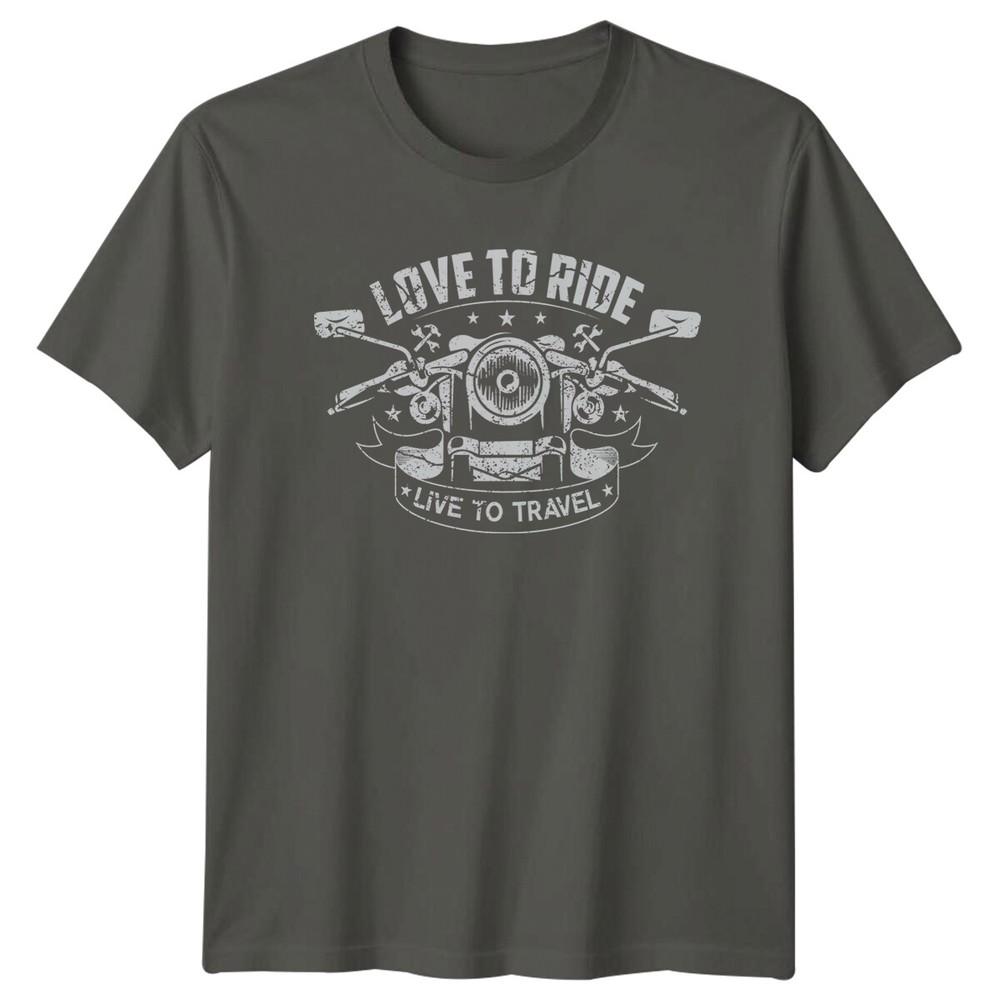 Love To Ride Live To Travel Motorcycle Transportation Unisexs TShirt Unisexs Tee S