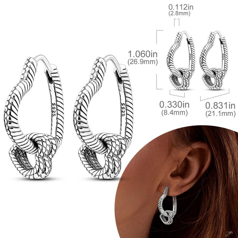 Women Earring 925 Silver Hoop Earrings Love Heart Butterfly Drop Earring Stud For Women Girls Party Jewelry Gifts
