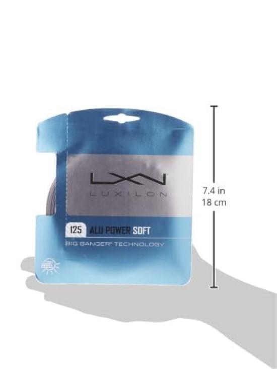 LUXILON Tennis String Gut ALU POWER 125 Power Soft Single String Silver WRZ990101 (Al 125)