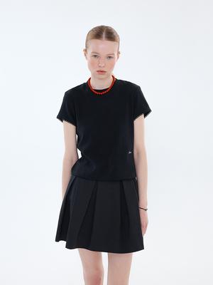 LUVM Hem Lace T-Shirt_Black