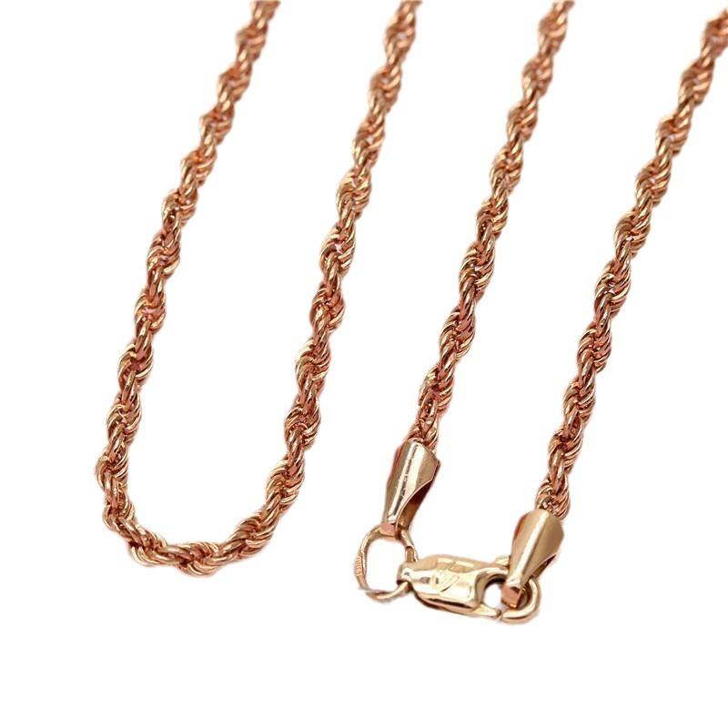 Purple Gold-Plated Rose Gold Fashionable Exquisite Foreign High-End Color Gold Hemp Rope Necklace Sweater Chain Women