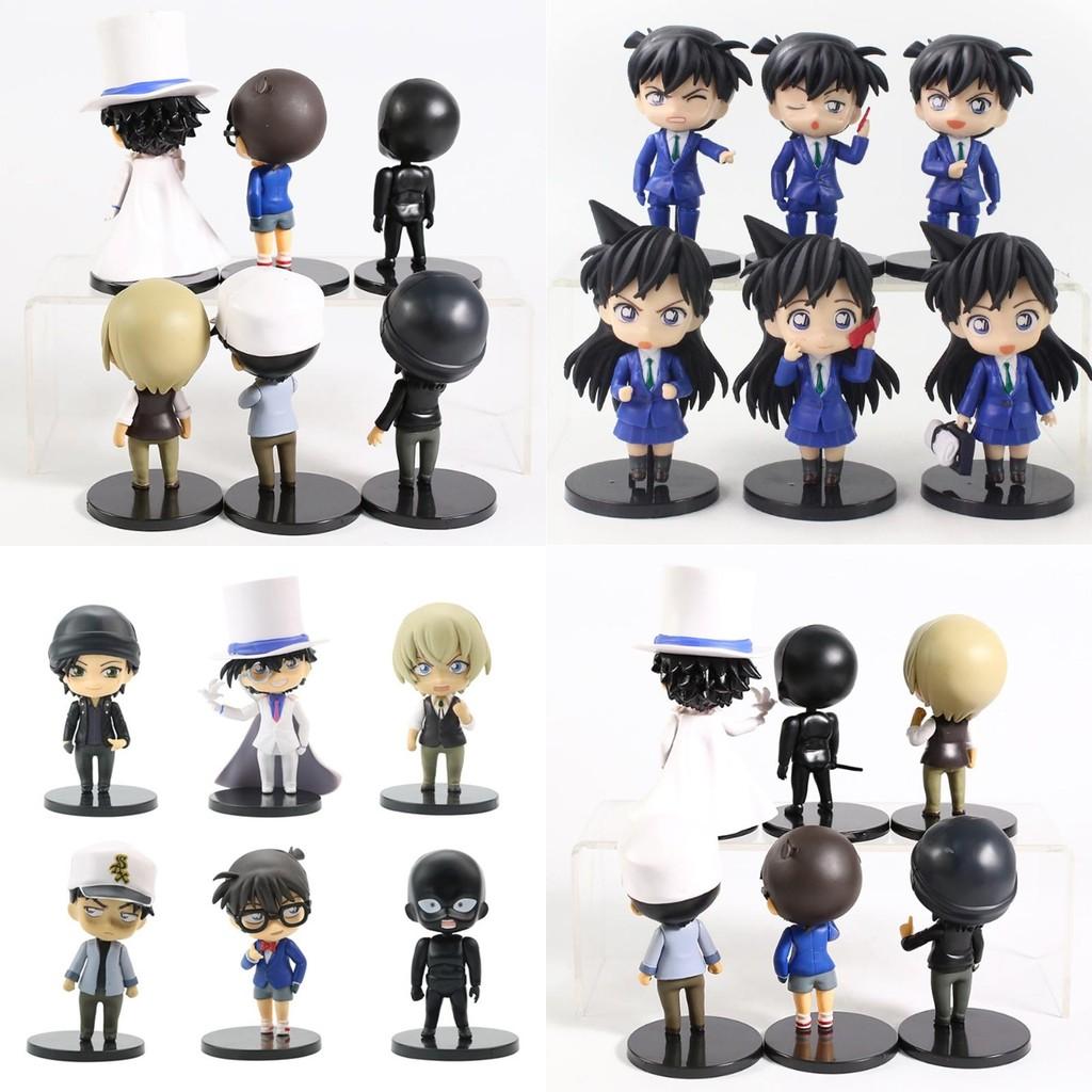 Detective Conan Figures Set Of 6 Pvc Material About 9-12cm Height Perfect For Home Ornaments