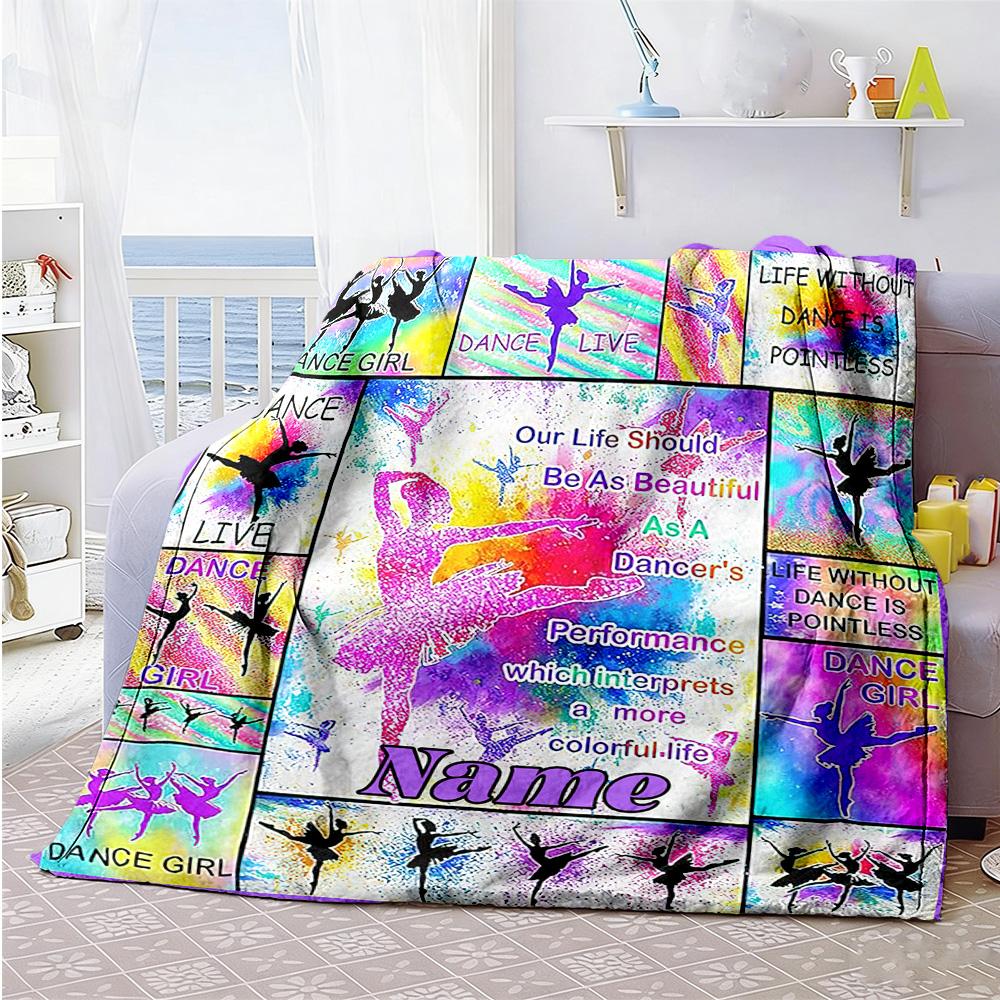 Personalized Text Blanket Throw Personalized Blanket Durable Comfort Great for Bedding Living Room Sofa Couch Four Seasons Multipurpose