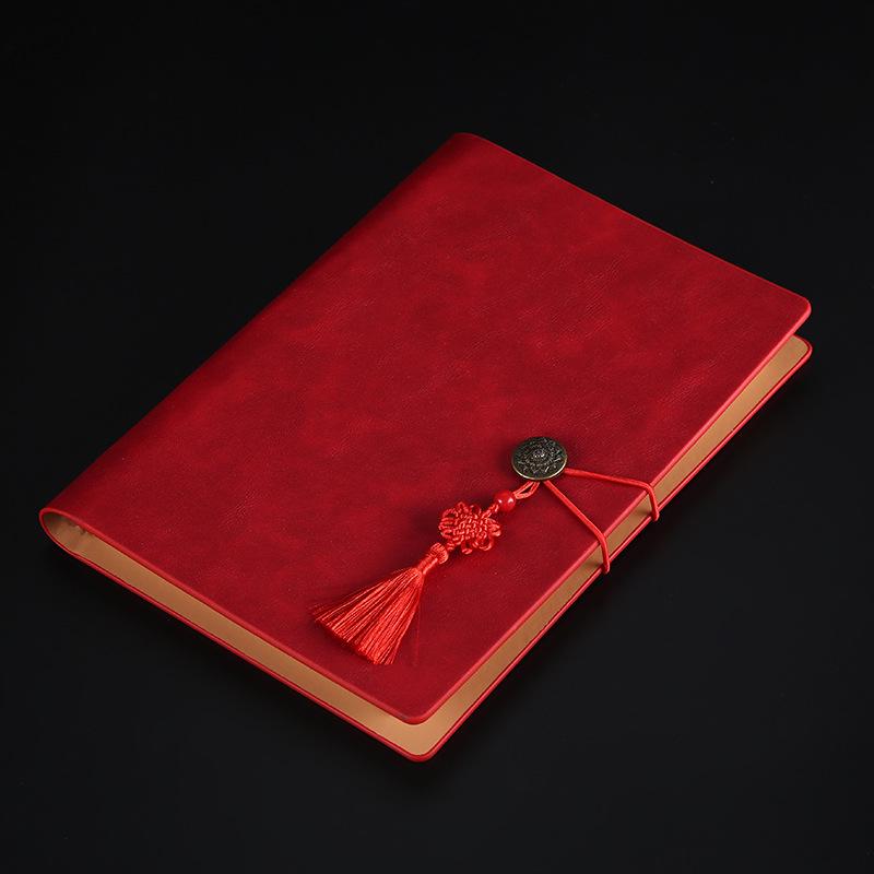 Retro Chinesischer Knoten A5 Loseblatt-Notizbuch - Business-Stil B5 Notizblock mit individuellem Logo