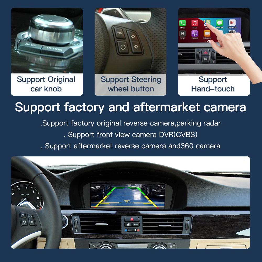 8,9 Zoll kabelloser Linux CarPlay Android-Auto-Multimediabildschirm für BMW 3 5er CCC, CIC E60/E63/E64/E90/E91/E92/E93 2005-2012