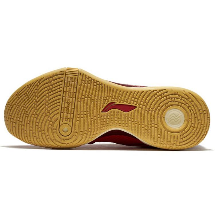 New LINING Speed 8 Basketball Shoes Men Low Top Fiery Red/Deep Chestnut Red ABPS003-5