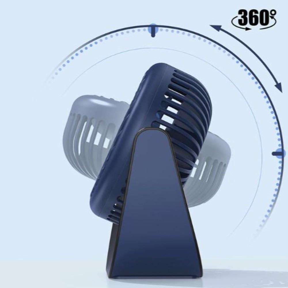 Energy-Saving Mini Portable Desk Fan Air Turbo Tech USB Rechargeable Fan Makeup Setting