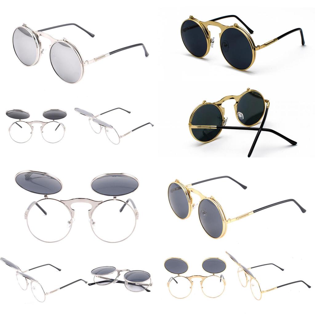 Lunettes Steampunk Gothiques Vintage Avec Monture en Alliage de Qualité Supérieure et Verres AC