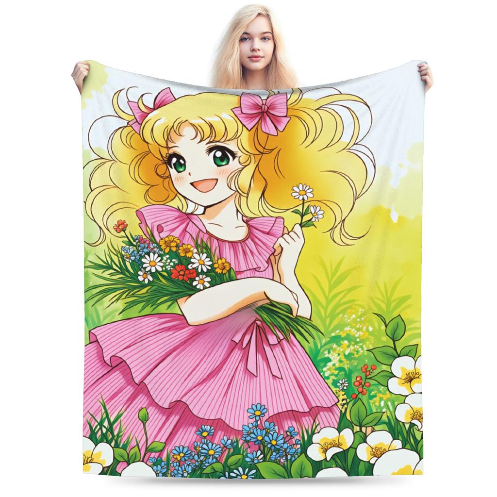Anime Candy Candy Blanket Quality Soft Warm  Throw Blanket Winter Child Couch Bed Pattern Bedspread