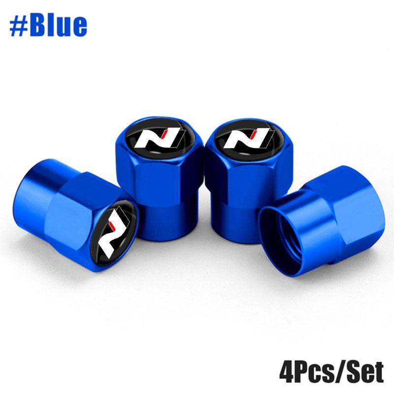 4Pcs Car Valve Caps Wheel Tires Air Tyre Stem Protective Cover For Hyundai N Line Nline I20 I30 Tucson Sonata Elantra Veloster TT66