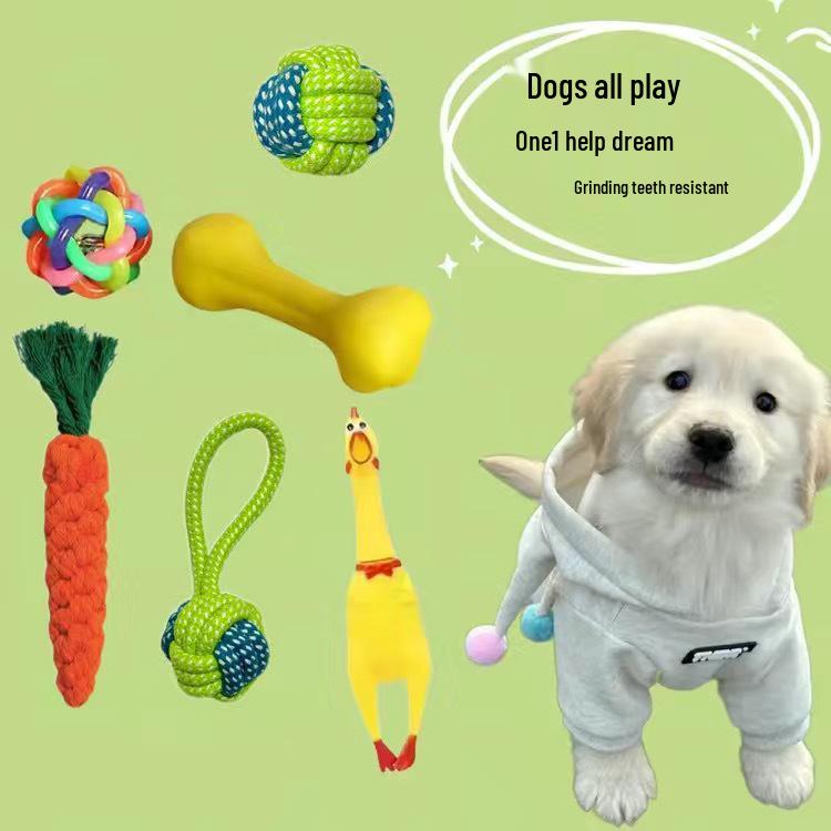 Durable Cotton Rope Frisbee Toy Set for Small To Medium Dogs