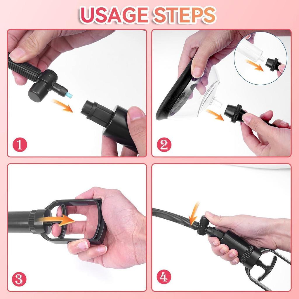 Vacuum Suction Massager & Breast Pump: Female Masturbator & Vaginal Tightener