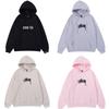 2023 Embroidered Letter Plus Velvet Unisex Hoodie - European & American Fashion