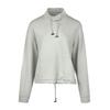 Solid Color Half High Neck Casual Pullover Sweatshirt Women Sweatshirt Light-Gray 6L2M7A-2JSEZ-0602