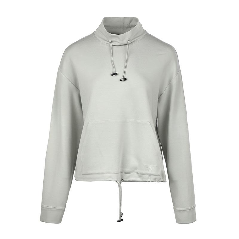 

Emporio Armani Solid Color Half High Neck Casual Pullover Sweatshirt Women sweatshirt Light-Gray 6L2M7A-2JSEZ-0602 L