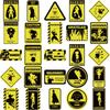 50 Creative Anime Warning Cartoon Stickers for DIY Decoration On Phone Cases, Water Bottles, Notebooks