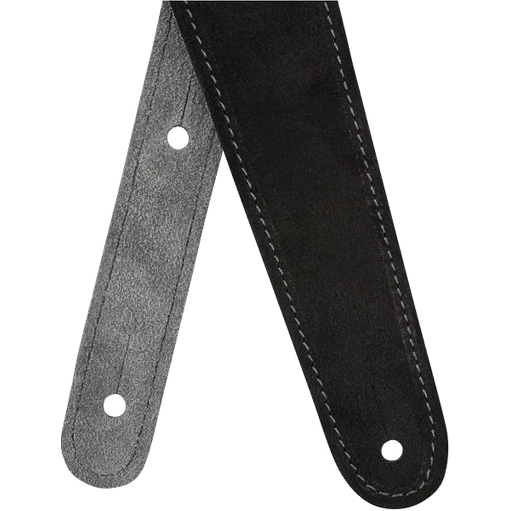 Fender Suede Strap 2 Inch Reversible Black Gray Guitar Accessory