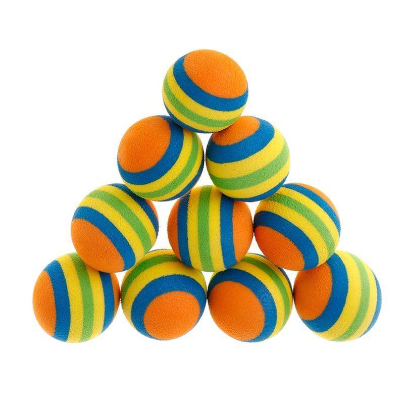 

Pack of 10 Pet Interactive Toy Fetching & Chewing Ball for Small Pet Dogs Indside Outside Training for Play