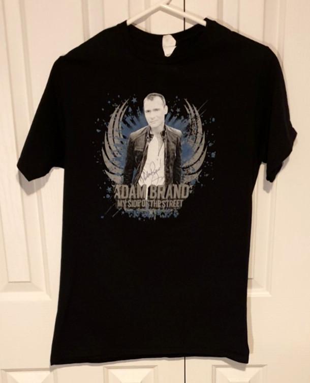 

ADAM BRAND Autographed #034My Side of the Street#034 Music Tee TShirt Black Size Med. Unisex T-Shirt XXXL