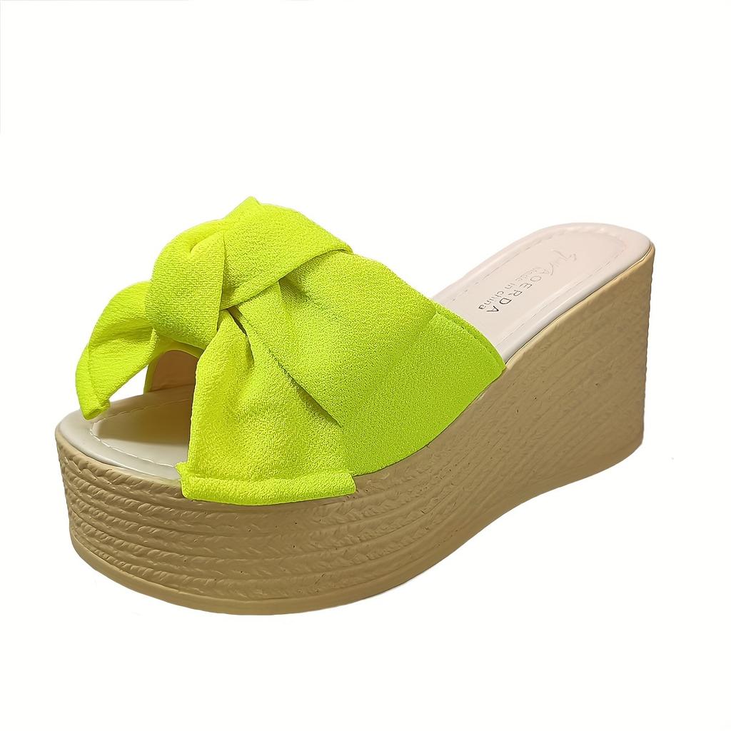 Fashion Aphixta Red Summer 9cm Wedge Heels Slippers Women Big Butterfly Mulers 4cm Platform Sandals Clog Shoe Slides Plus Size 43