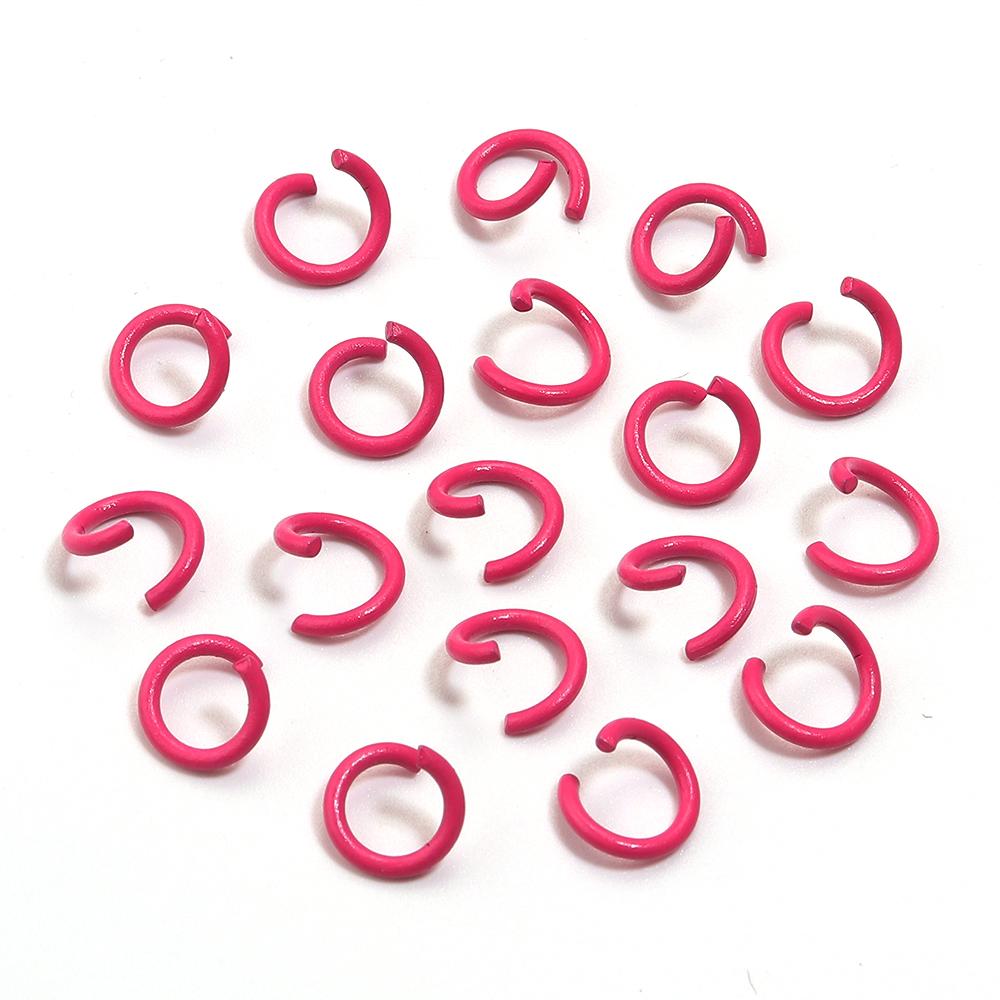 200pcs/Lot 8mm Colorful Metal Jump Rings Open Split Ring Connector For Choker Necklaces Bracelet Chain Maille Jewelry Making