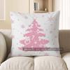 Home Decor Pink Snowflake Pattern Decorative Pillow Cover Pattern Cushion Cover Suitable For Sofa Bedroom Car Pillow Cover
