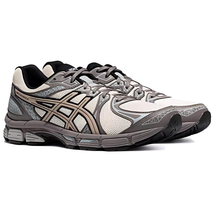 Asics Gel-Exalt 2 Fashion Lightweight Shock Absorbing Durable Breathable Low-Top Running Shoes Men sneaker White Gray Brown 1011B918-100