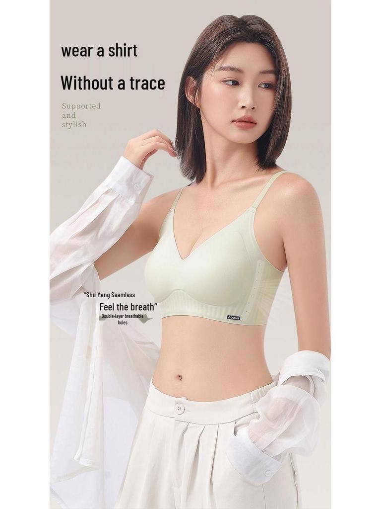 Seamless Wire-Free Uplift Bra: Soft, Supportive, Anti-Sagging Lingerie for Women.