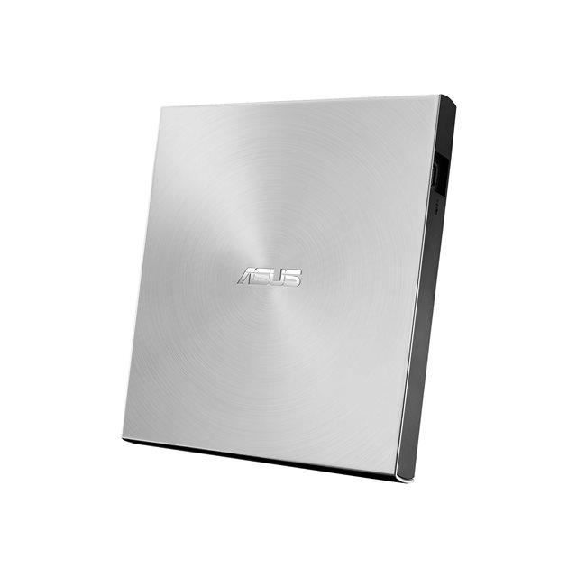 ASUS - Lecteur DVD RW externe SDRW-08U7M-U/SIL/G/AS/P2G - Graveur DVD - USB 2.0 - 24x (CD) / 8x (DVD) - Gris
