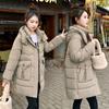 Medium and long hooded down cotton-padded clothes for women's years, new winter loose cotton-padded jackets, thickened warm jackets