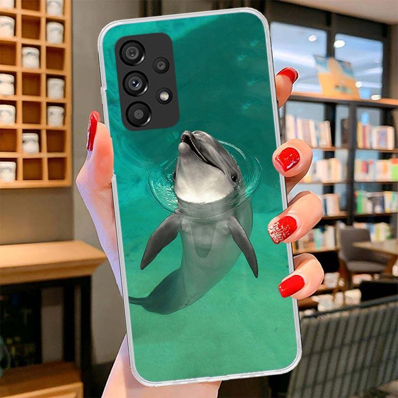 Ocean Animal Cute Dolphin Phone Case For Samsung Galaxy A17 A37 A57 A16 A26 A36 A56 A15 A25 A35 A55 A14 A24 A34 A54 A13 A23 A33